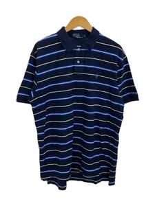 POLO RALPH LAUREN◆ポロシャツ/XL/コットン/NVY/ボーダー