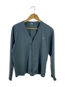 THE NORTH FACE◆TECH LOUNGE CARDIGAN_テックラウンジカーディガン/S/ポリエステル/GRY/無地