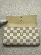 LOUIS VUITTON◆1)ポルト・フォイユ・サラ_ダミエ・アズール_WHT/PVC/WHT/チェック/レディース/N61735_画像4