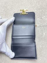 CELINE◆3つ折り財布/フェイクレザー/レディース_画像4