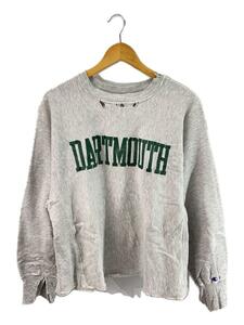 Champion◆スウェット/XL/コットン/GRY/80s/リバースウィーブ/DARTMOUTH/裾カットオフ/ボロ