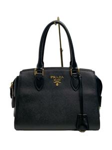 PRADA◆ショルダーバッグ/レザー/BLK/無地/1BA164