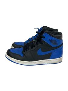 NIKE◆AIR JORDAN 1 RETRO HIGH OG/エアジョーダン1レトロハイ/ブラック/27cm/BLK