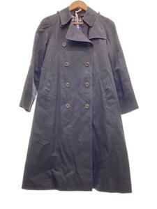 BURBERRY BLUE LABEL◆トレンチコート/38/コットン/ネイビー/無地/FNF58-519/ バーバリーブルーレーベル