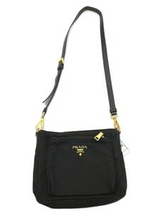 PRADA◆ショルダーバッグ/ナイロン/BLK/無地//