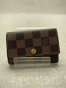 LOUIS VUITTON◆ミュルティクレ6_ダミエ・エベヌ_BRW/レザー/BRW/メンズ//