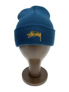 STUSSY◆ニットキャップ/-/コットン/NVY/メンズ