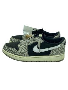 NIKE◆AIR JORDAN 1 LOW OG_エアジョーダン1 レトロ ロー OG/27.5cm/GRY/レザー