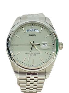 TIMEX◆クォーツ腕時計/アナログ/ステンレス/WHT/SLV/tw2v67900//