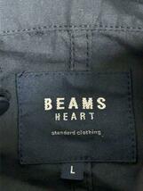 BEAMS HEART◆モッズコート/L/コットン/ブラック/無地/3WAYビッグシルエットモッズコート/ライナー付//_画像3