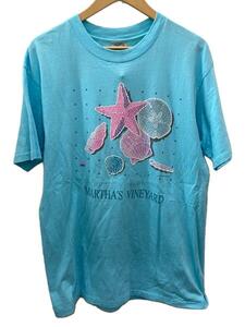 ONEITA◆90s/MARTHAS VINEYARD/Tシャツ/XL/コットン/BLU/プリント