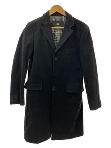 BURBERRY BLACK LABEL◆チェスターコート/M/コットン/BLK/BMA21-305-09//