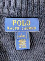 POLO RALPH LAUREN◆カーディガン(厚手)/L/ウール/NVY/無地_画像3