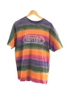 Supreme◆19SS/レインボーストライプ/Tシャツ/M/コットン/マルチカラー/シルバーロゴ//