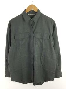 Traditional Weatherwear◆FLY FRONT VOLUME SHIRT/S/ウール/GRY/無地/L212GFFSH0227VG//