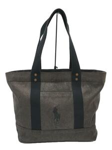 Polo Ralph Lauren ◆ Tote Mag/Canvas/Brown/Plain //