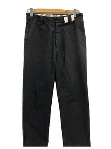 SAINT MICHAEL◆WIDE PANTS/S/コットン/BLK/SM-S23-0000-058/後ろポケットボタン一個欠品