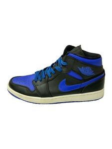 NIKE◆AIR JORDAN 1 MID/エアジョーダン 1 ミッド/ブラック/554724-068/27.5cm/BL