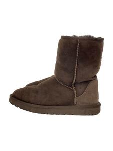 UGG australia◆ムートンブーツ/24cm/BRW/レザー/F23113E