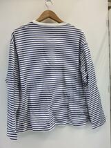 marka◆長袖Tシャツ/1/コットン/BLU/ブルー/ボーダー/m23c-05cs02c_画像2