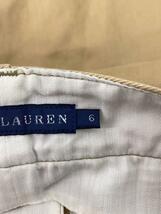 RALPH LAUREN◆2タックチノワイドパンツ/6/コットン/BEG/無地_画像5