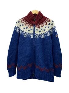 MONCLER◆MAGLIONE TRICOT CARDIGAN/カーディガン/M/アルパカ/ネイビー