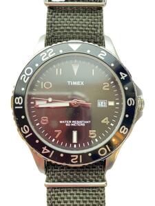 Timex ◆ Quartz Watch/Analog/Canvas/BLK/KHK/T2P029 //