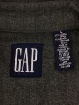 GAP◆長袖シャツ/L/コットン/GRY/無地/オールドギャップ/90ss 紺タグ//_画像3