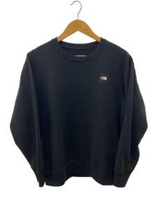 THE NORTH FACE◆SQUARE LOGO CREW_スクエアロゴクルー/L/コットン/BLK