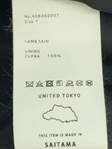 UNITED TOKYO◆ラムレザーシングルライダース/ジャケット/1/羊革/BLK/408352007_画像4