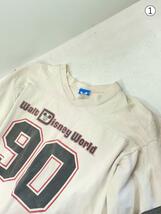 Disney◆Tシャツ/L/コットン/WHT/90s/usa/フットボールT/ナンバリング_画像5