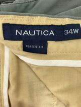 NAUTICA◆ストレートパンツ/34/コットン/KHK/無地/NMP11207_画像4