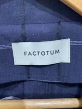 FACTOTUM◆ガウンコート/46/レーヨン/ネイビー/チェック/_画像3