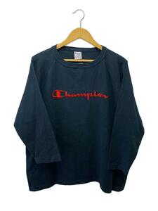 Champion◆T1011/長袖Tシャツ/XL/コットン/ネイビー