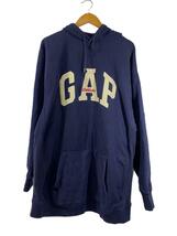 GAP◆パーカー/XL/コットン/NVY/90S/OLD/ロゴ/着用感有り_画像1