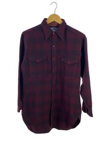 PENDLETON◆長袖シャツ/-/ウール/RED/チェック