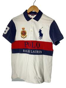 POLO RALPH LAUREN◆ポロラルフローレン/ビッグポニーポロシャツ/Mサイズ/コットン/ホワイト/0200011680