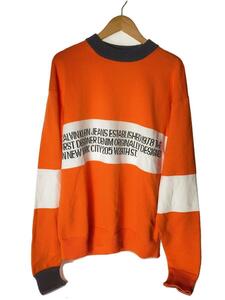 Calvin Klein◆カルバンクラインジーンズ/EST.1978ニットセーター/Sサイズ/コットン/オレンジ/J900292