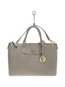 FURLA◆LINDA/サッチェル2WAYショルダーバッグ/ハンドバッグ/GRY/無地/G6453