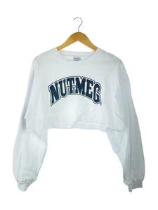 SNIDEL◆×NUTMEG 23ss クロップドロングTシャツ/FREE/コットン/WHT/SWCT232022