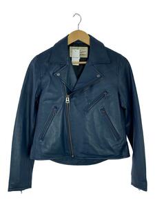 AVIREX* double rider's jacket /FREE/ sheep leather /BLU/ plain /6191073