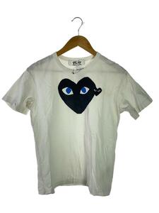 PLAY COMME des GARCONS◆Tシャツ/M/コットン/WHT/プリント/AZ-T088