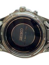 SEIKO◆SPIRIT/ソーラー腕時計/アナログ/ステンレス/NVY/SLV/SS/7B22-0AY0_画像3