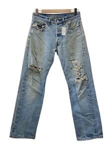 Levi’s◆ボトム/33/コットン/ブルー/青/ダメージ加工/501xx WPL423