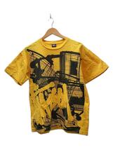 STUSSY◆Tシャツ/M/コットン/YLW/プリント_画像1