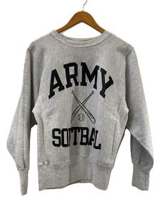 Champion◆90s/ARMY SOFTBALL/縮み無しスウェット/S/コットン/GRY/無地