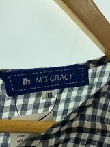 M’S GRACY◆半袖ワンピース/38/コットン/BLK/ギンガムCK_画像3