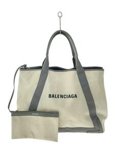 BALENCIAGA◆トートバッグ/キャンバス/WHT/339936