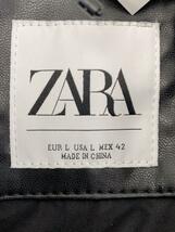 ZARA◆ボア/ダブル/フリースジャケット/L/ポリエステル/BLK/無地/1966/410/800_画像4