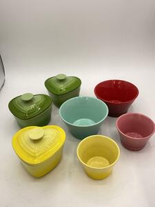 LE CREUSET◆プレート/ラムカンダムール×3/ボウルS×2・L×2/セット/パステルカラー